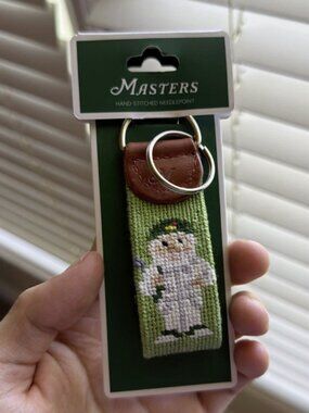 2026 Masters Augusta National Gnome Needlepoint Keychain Keyfob